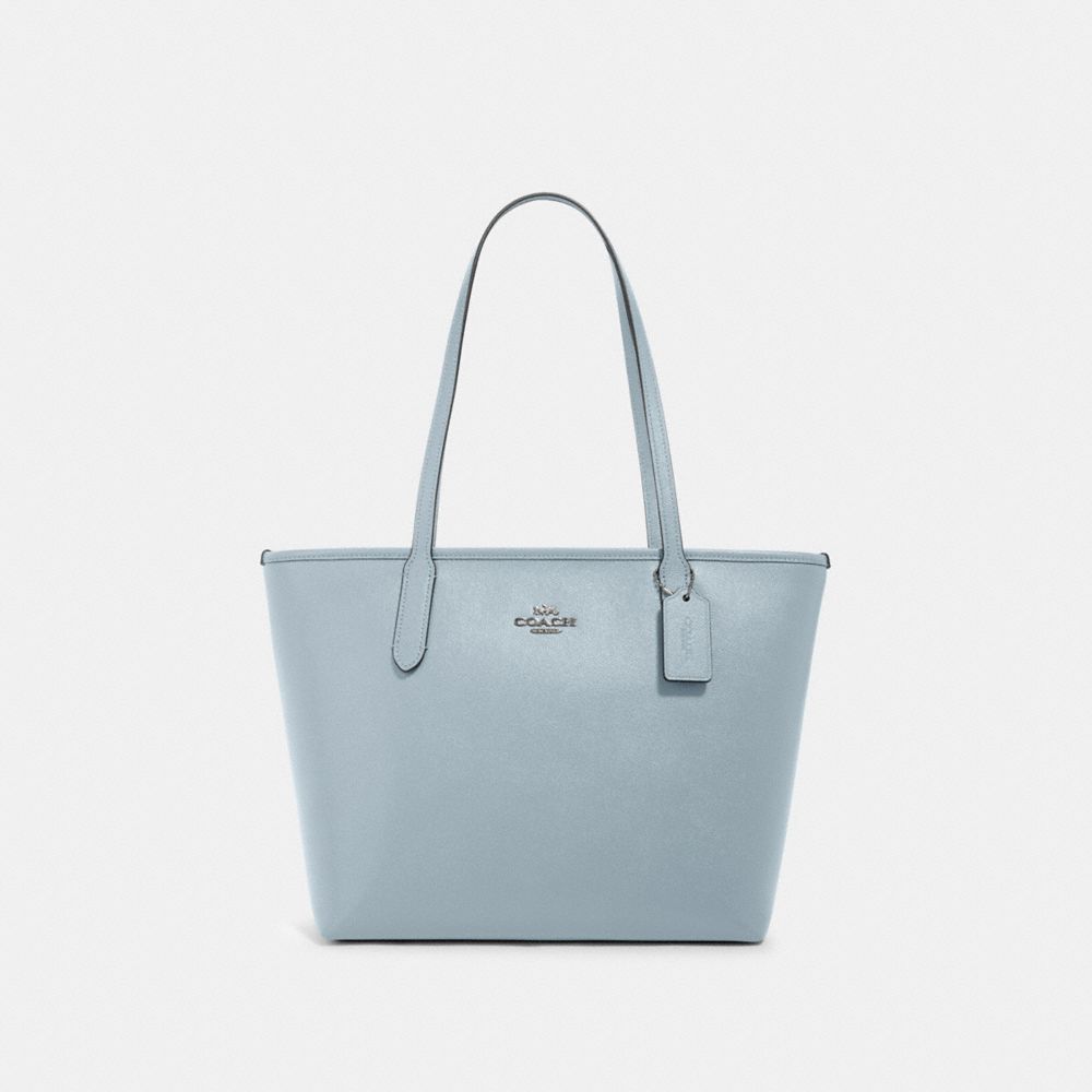 ZIP TOP TOTE - 83857 - SV/PALE BLUE