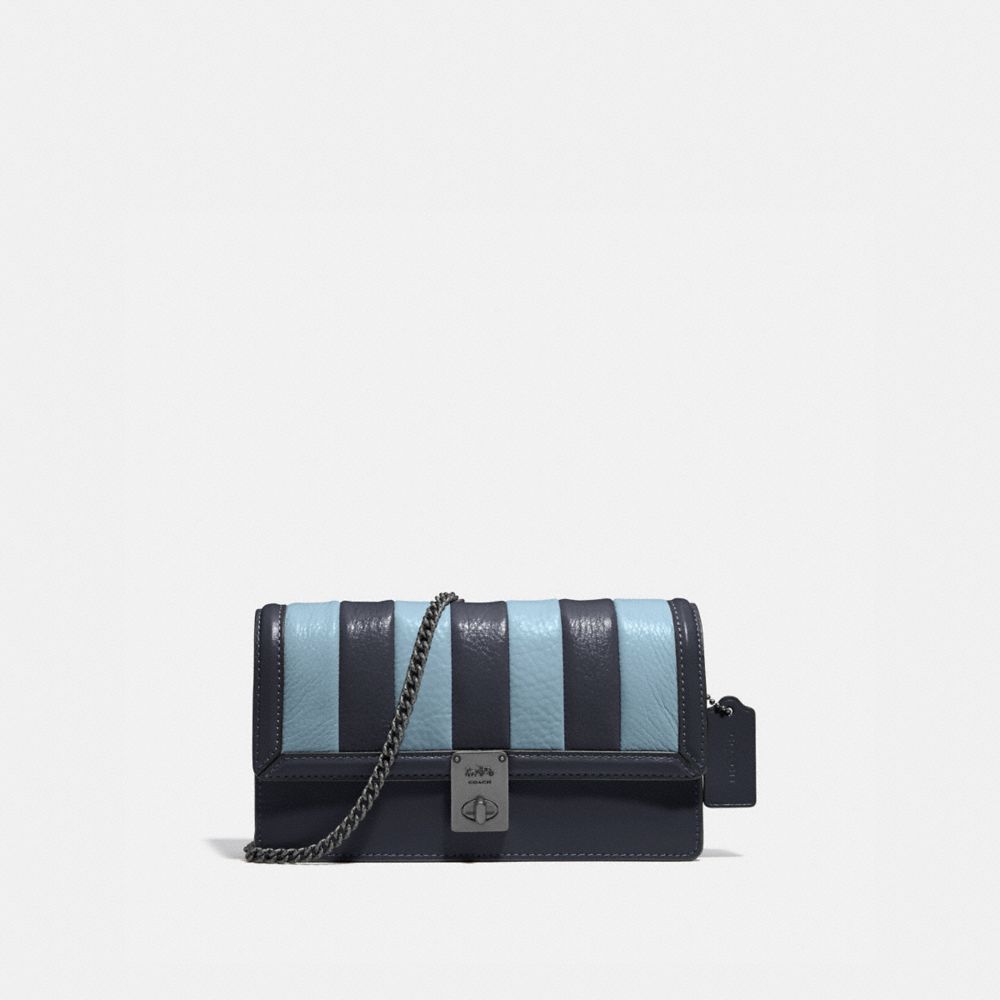 HUTTON CLUTCH WITH COLORBLOCK QUILTING - 856 - V5/MIDNIGHT NAVY MULTI