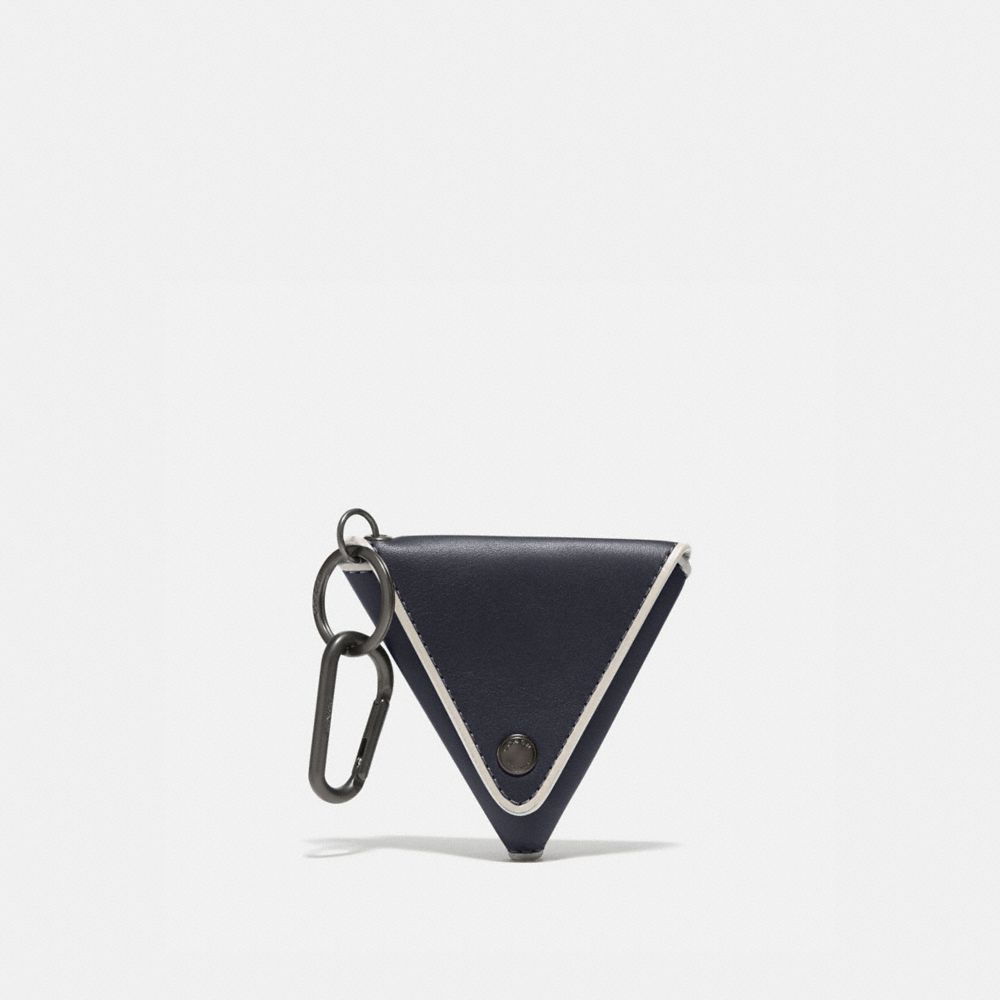 TRIANGLE COIN POUCH - MIDNIGHT/BONE - COACH 858