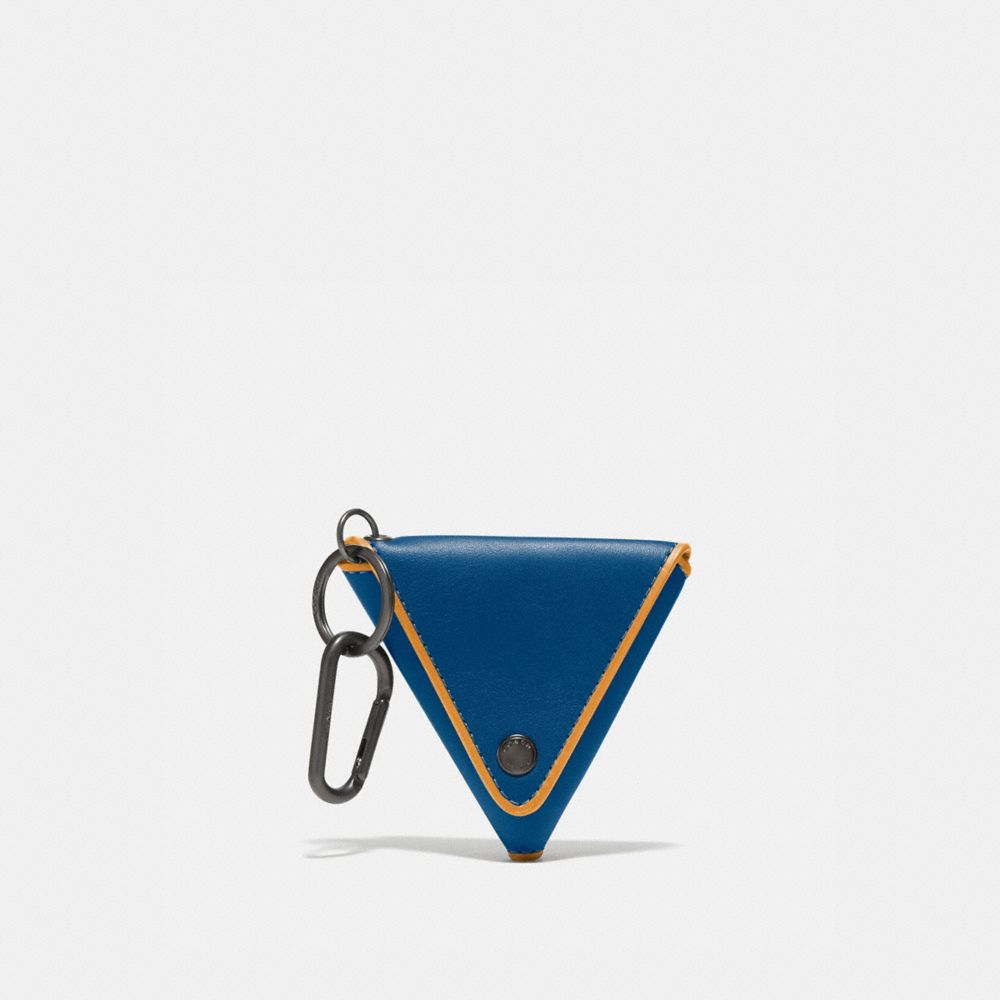 COACH TRIANGLE COIN POUCH - PACIFIC/POLLEN - 858