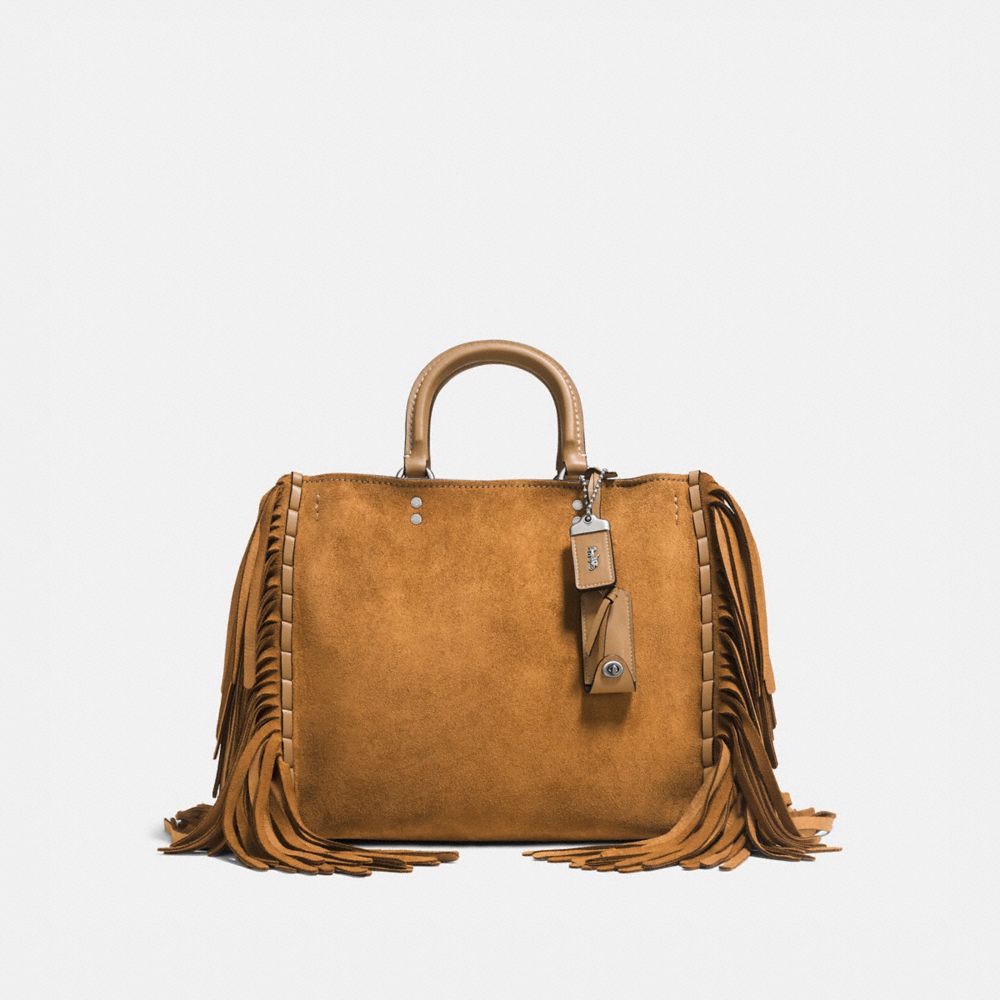 ROGUE WITH FRINGE - LH/OAK - COACH 86824