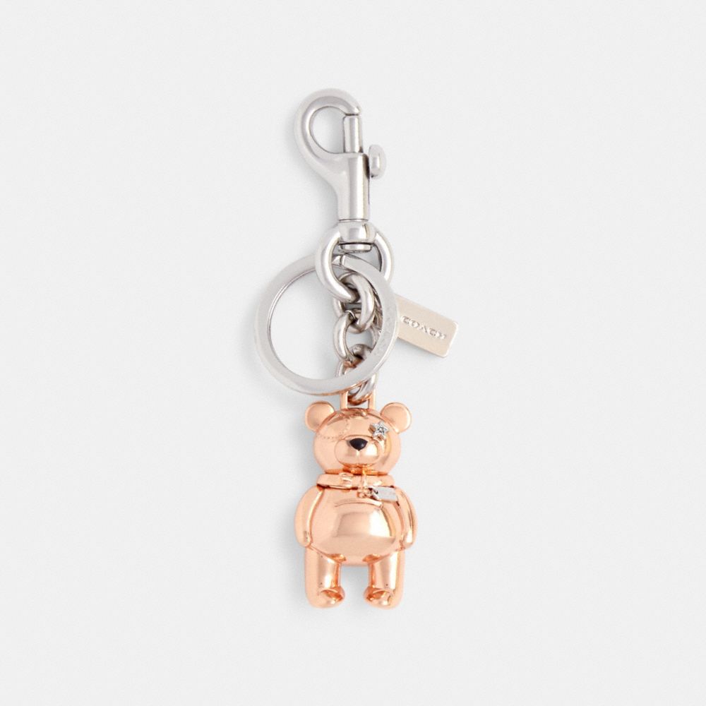 COACH 87166 3d Bear Bag Charm ROSEGOLD