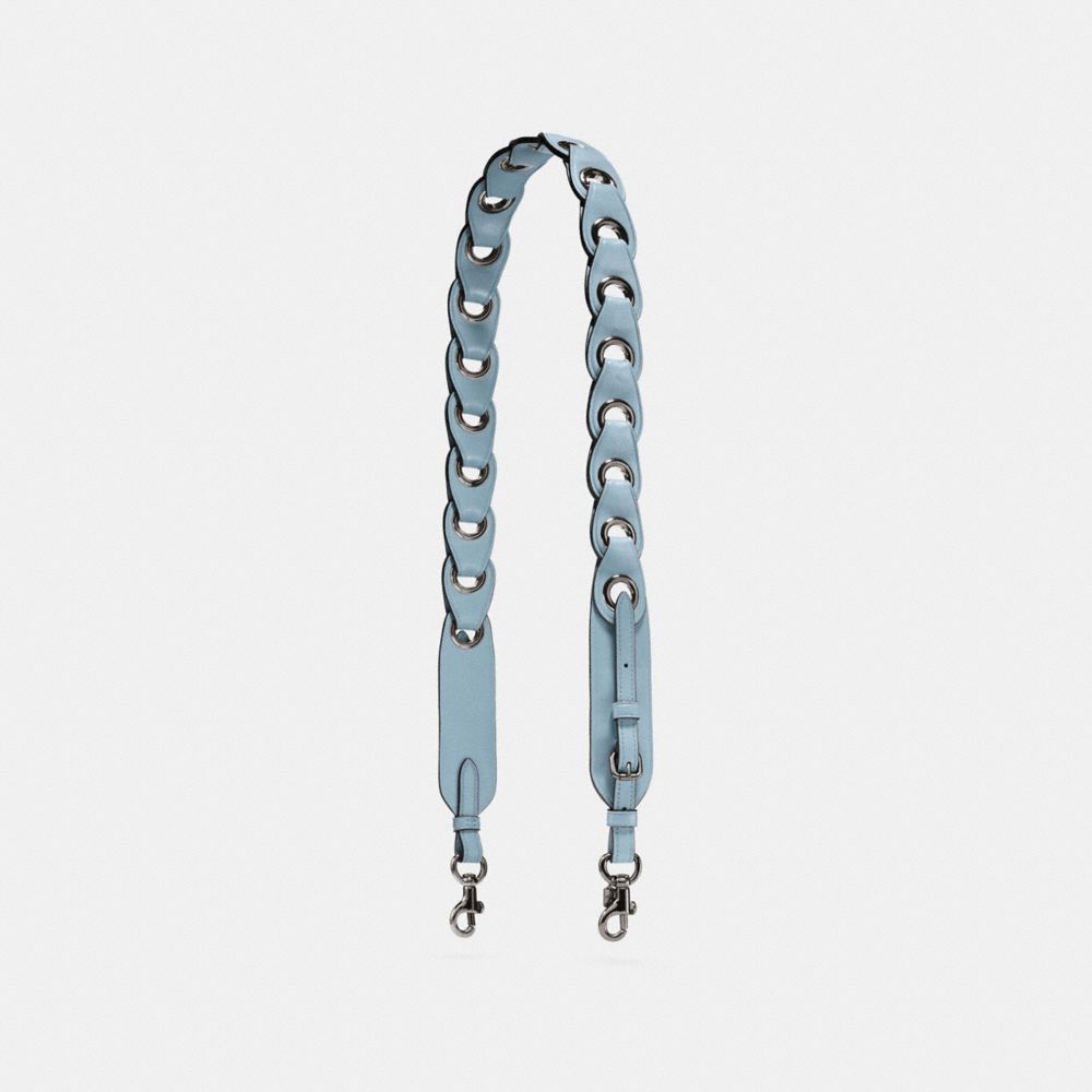 NOVELTY STRAP - DARK GUNMETAL/PALE BLUE - COACH 87292