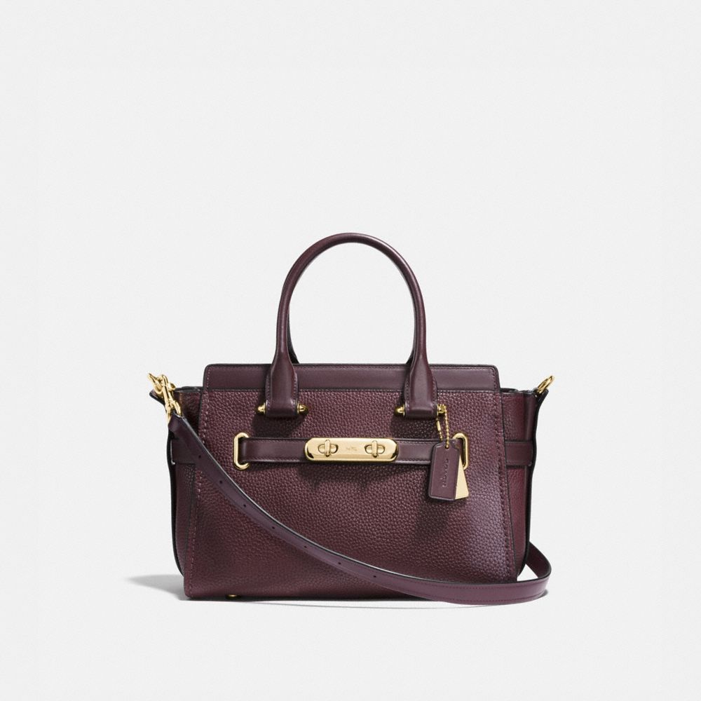 COACH 87295 COACH SWAGGER 27 OXBLOOD/LIGHT GOLD