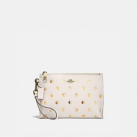 COACH 872 CHARLIE POUCH WITH APPLE PRINT B4/CHALK-MULTI