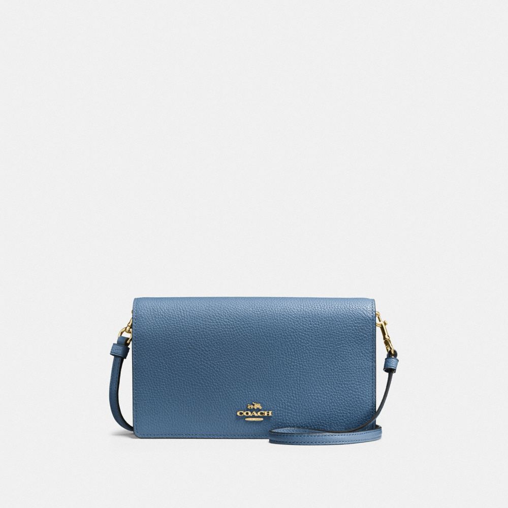 HAYDEN FOLDOVER CROSSBODY CLUTCH - B4/LAKE - COACH 87401