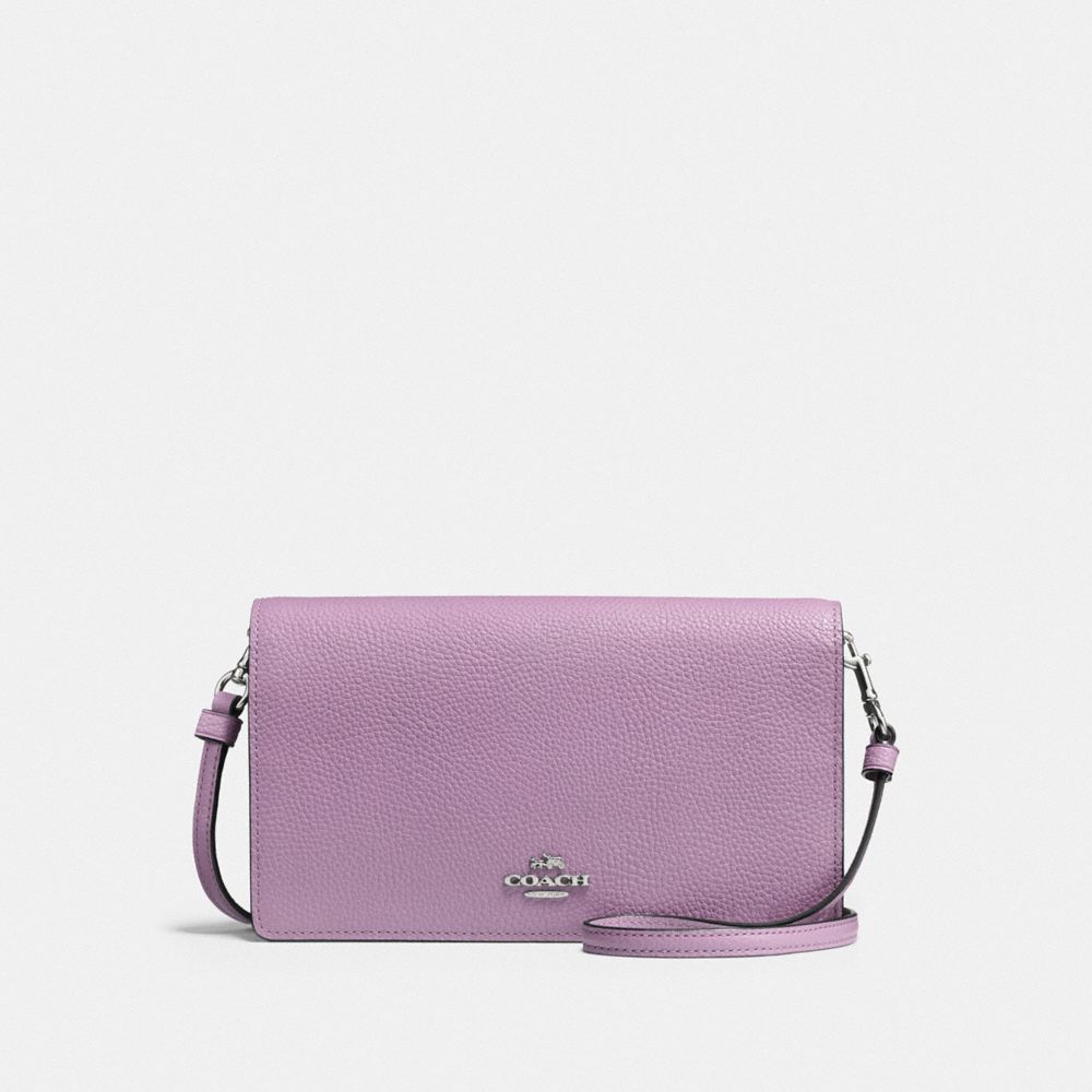 HAYDEN FOLDOVER CROSSBODY CLUTCH - JASMINE/SILVER - COACH 87401