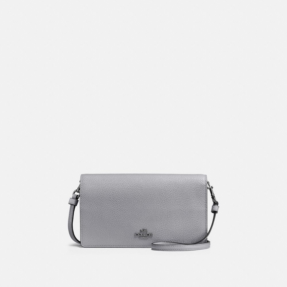 Hayden Foldover Crossbody Clutch - PEWTER/GRANITE - COACH 87401