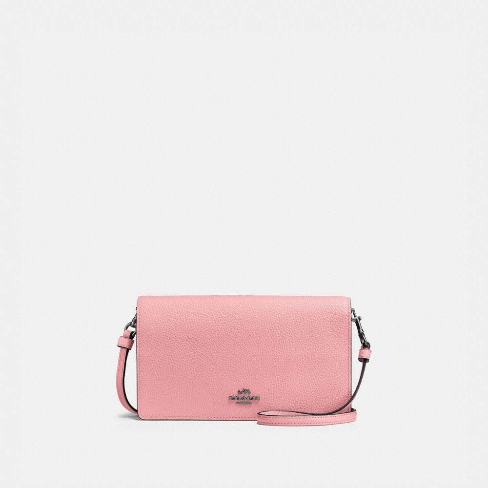 HAYDEN FOLDOVER CROSSBODY CLUTCH - V5/VINTAGE PINK - COACH 87401