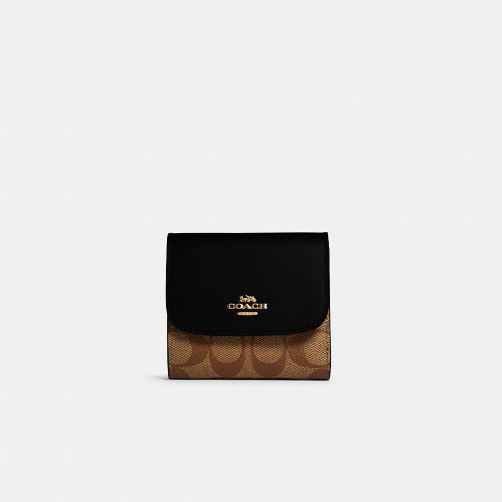 SMALL WALLET IN SIGNATURE CANVAS - 87589 - IM/KHAKI/BLACK