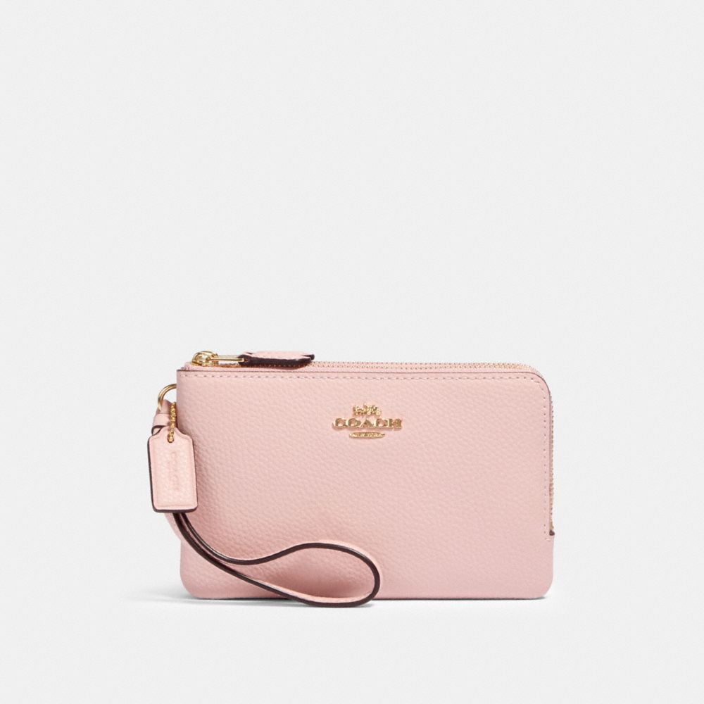 DOUBLE CORNER ZIP WRISTLET - IM/BLOSSOM - COACH 87590