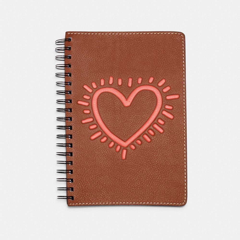 COACH 87602 Keith Haring Notebook SADDLE