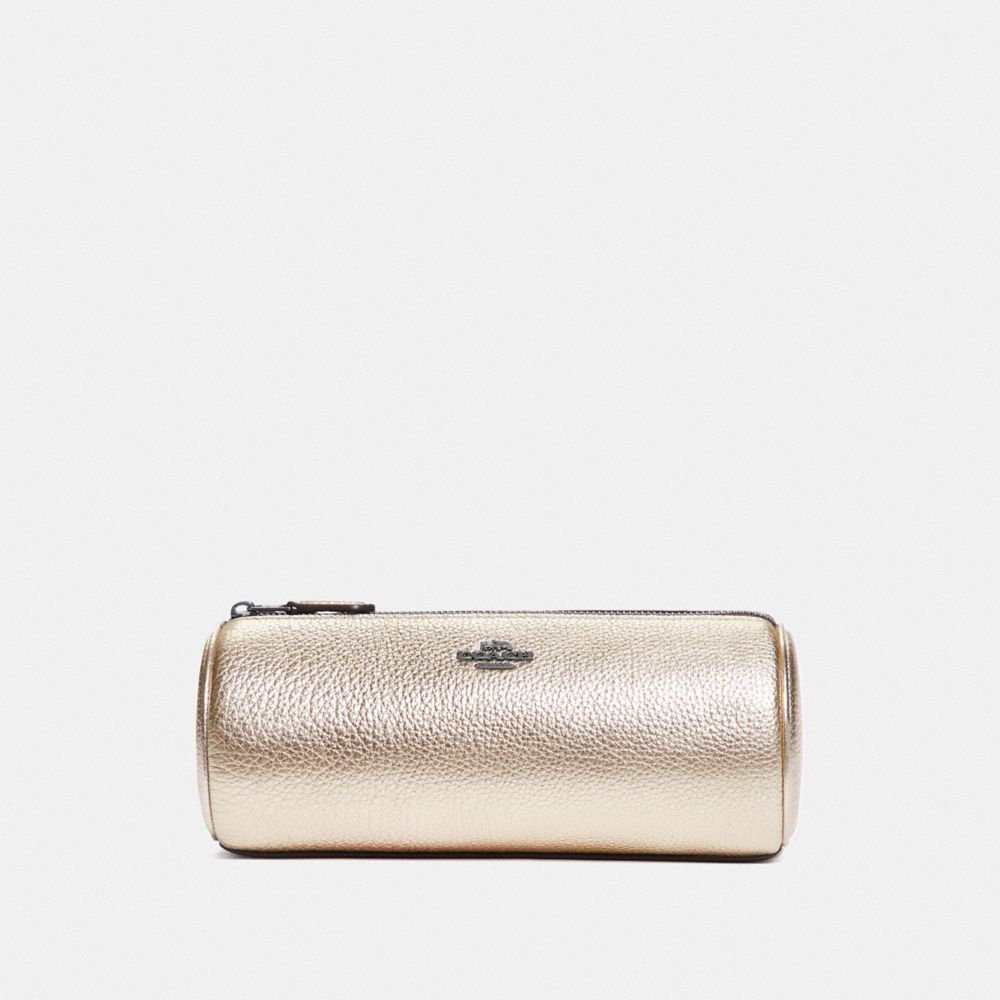 BRUSH POUCH - GUNMETAL/PLATINUM - COACH 87643