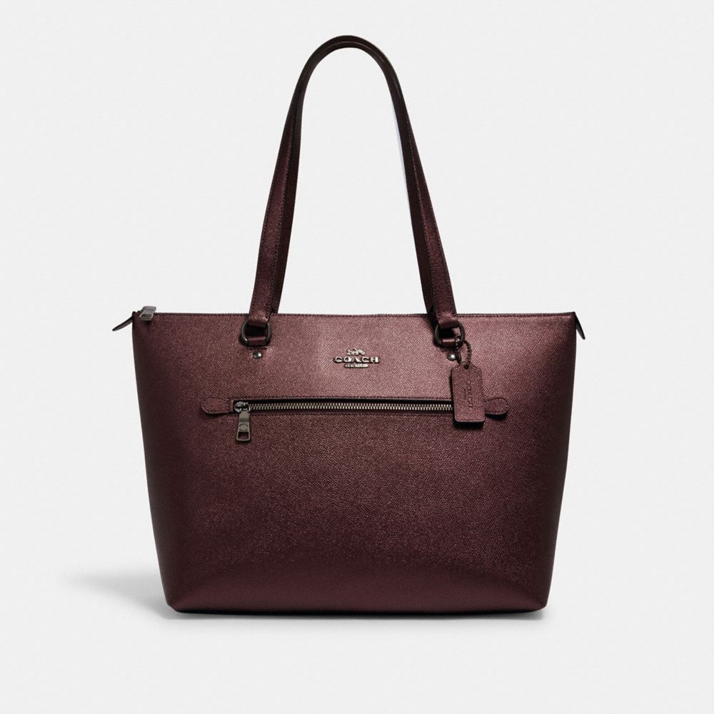 COACH GALLERY TOTE - QB/METALLIC CRIMSON - 87684