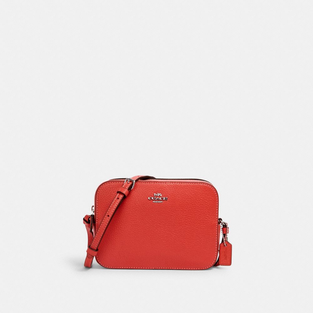 COACH MINI CAMERA BAG - SV/TANGERINE - 87734