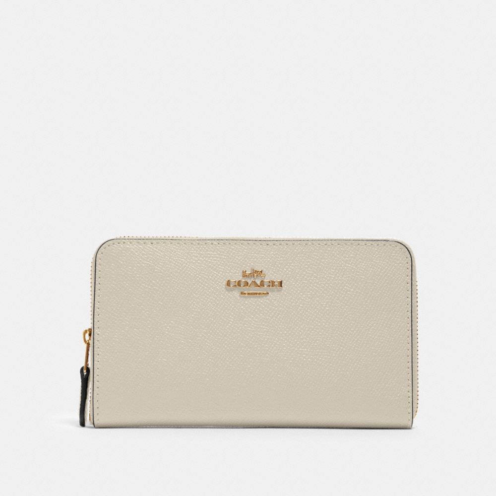 COACH MEDIUM ZIP AROUND WALLET - IM/CHALK - 87735