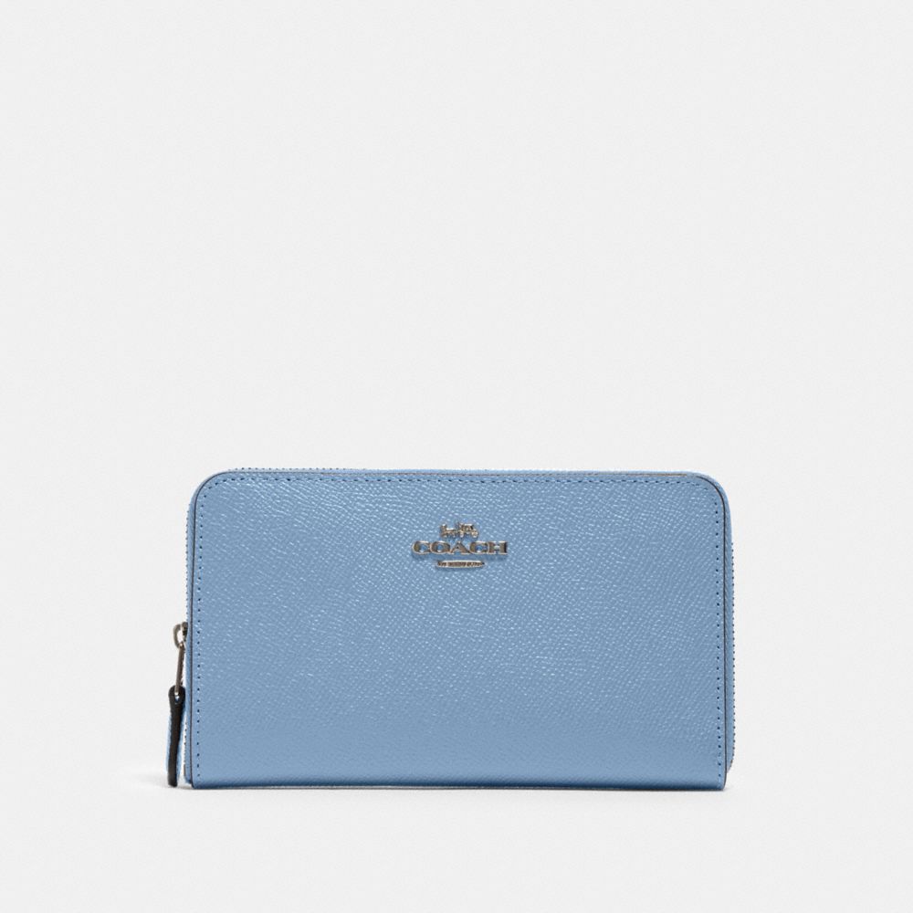 COACH 87735 - MEDIUM ZIP AROUND WALLET - SV/SLATE | COACH WOMEN