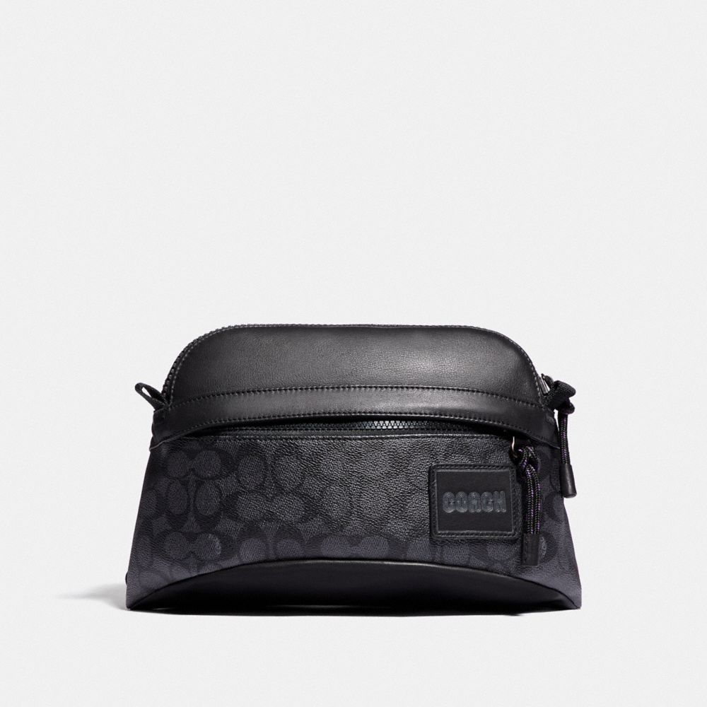 COACH 87990 Pacer Sport Pack In Signature Canvas With Coach Patch BLACK COPPER/CHARCOAL