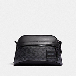 COACH 87990 - Pacer Sport Pack In Signature Canvas With Coach Patch BLACK COPPER/CHARCOAL