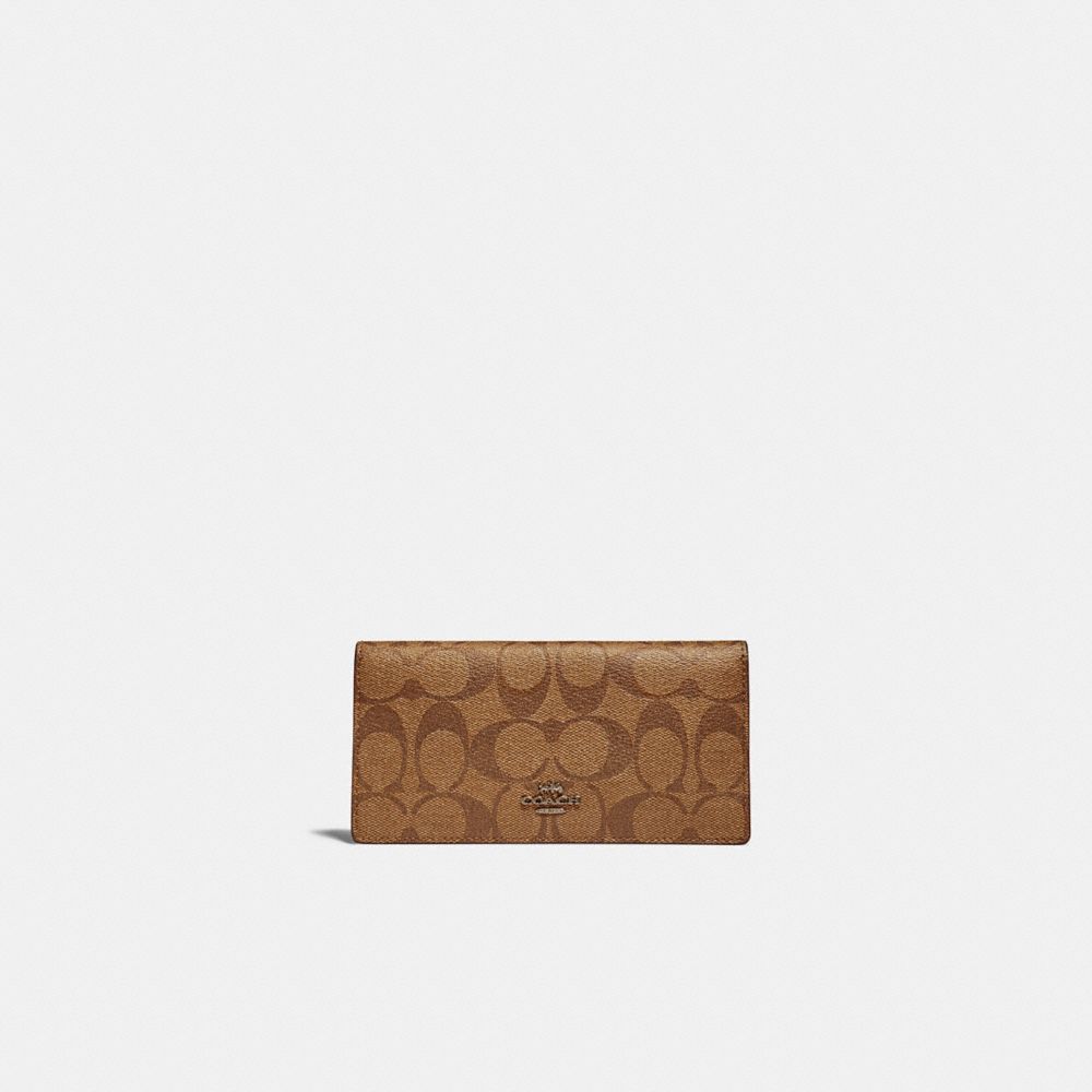 COACH 88026 BIFOLD WALLET IN SIGNATURE CANVAS IM/CHALK/GLACIERWHITE