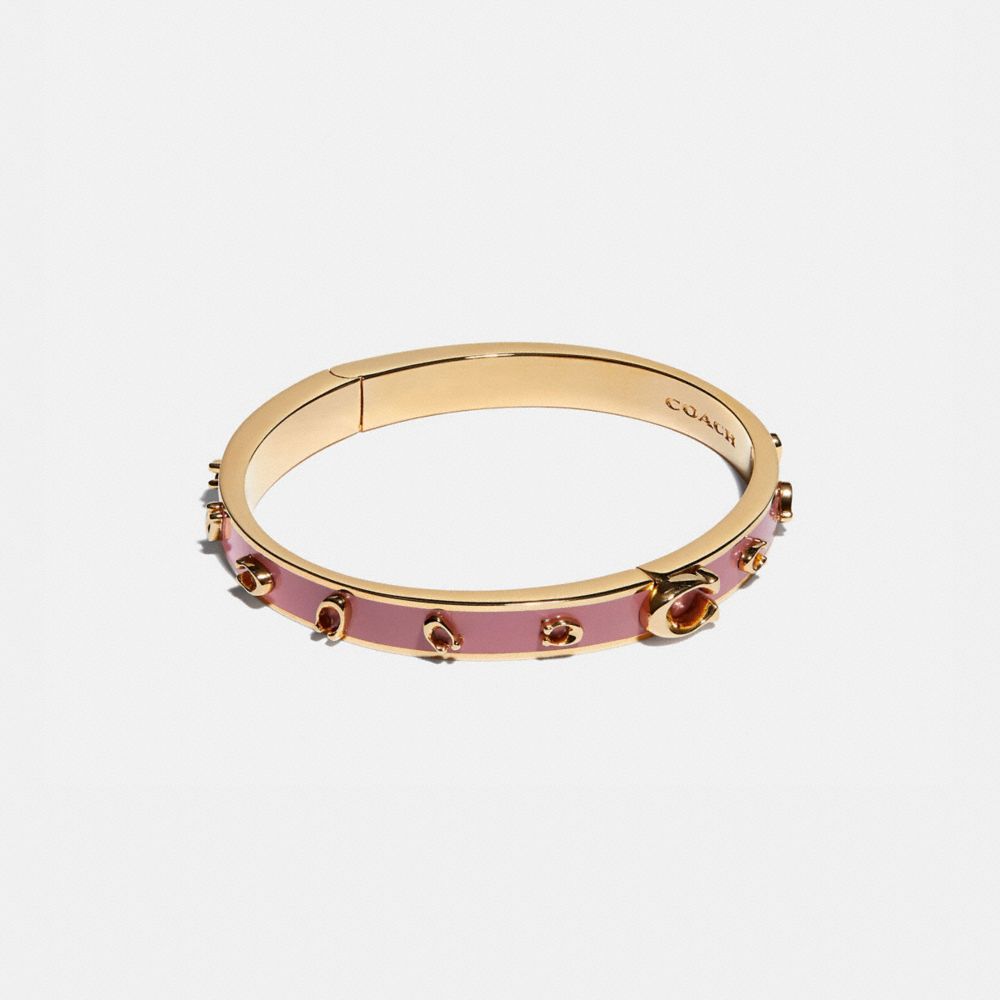 Pegged Signature Bangle - GOLD/ROSE - COACH 88144