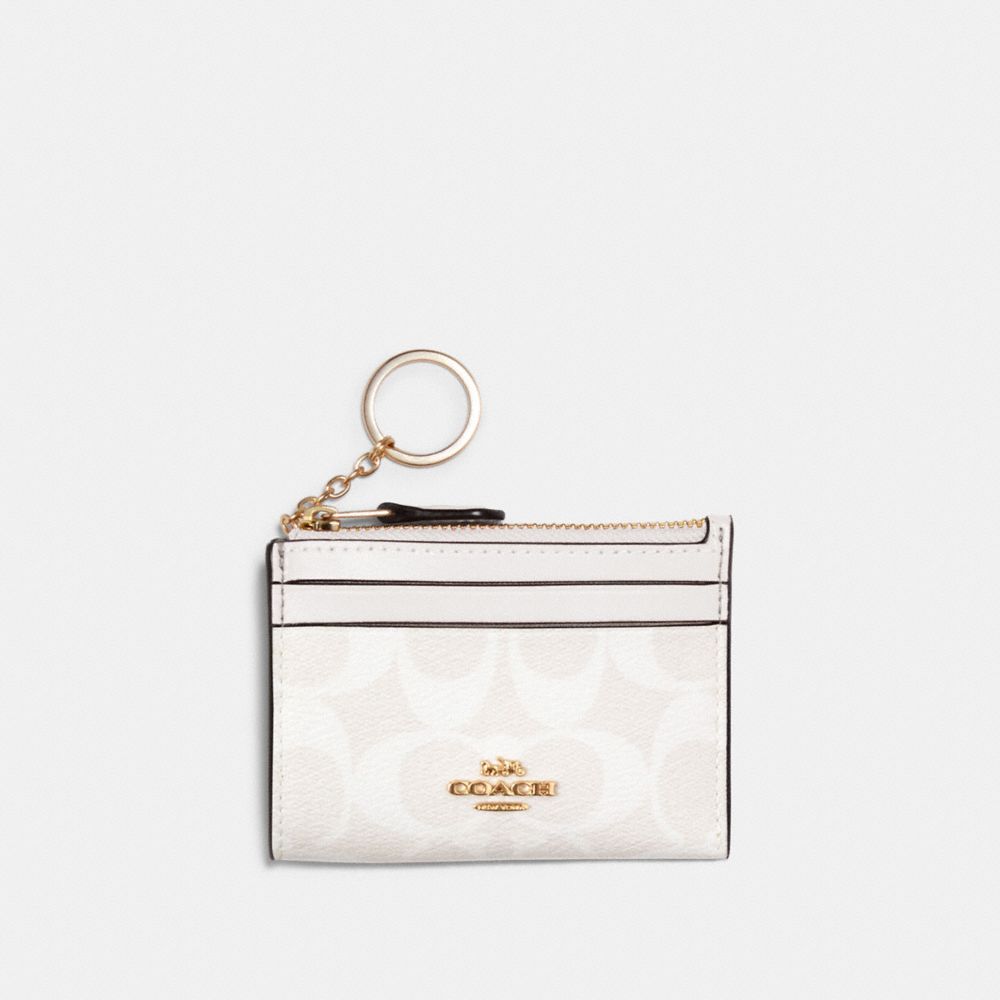 COACH 88208 - MINI SKINNY ID CASE IN SIGNATURE CANVAS IM/CHALK/GLACIERWHITE