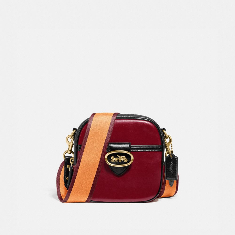 COACH 88224 KAT CAMERA BAG IN COLORBLOCK B4/DEEP-RED-MULTI