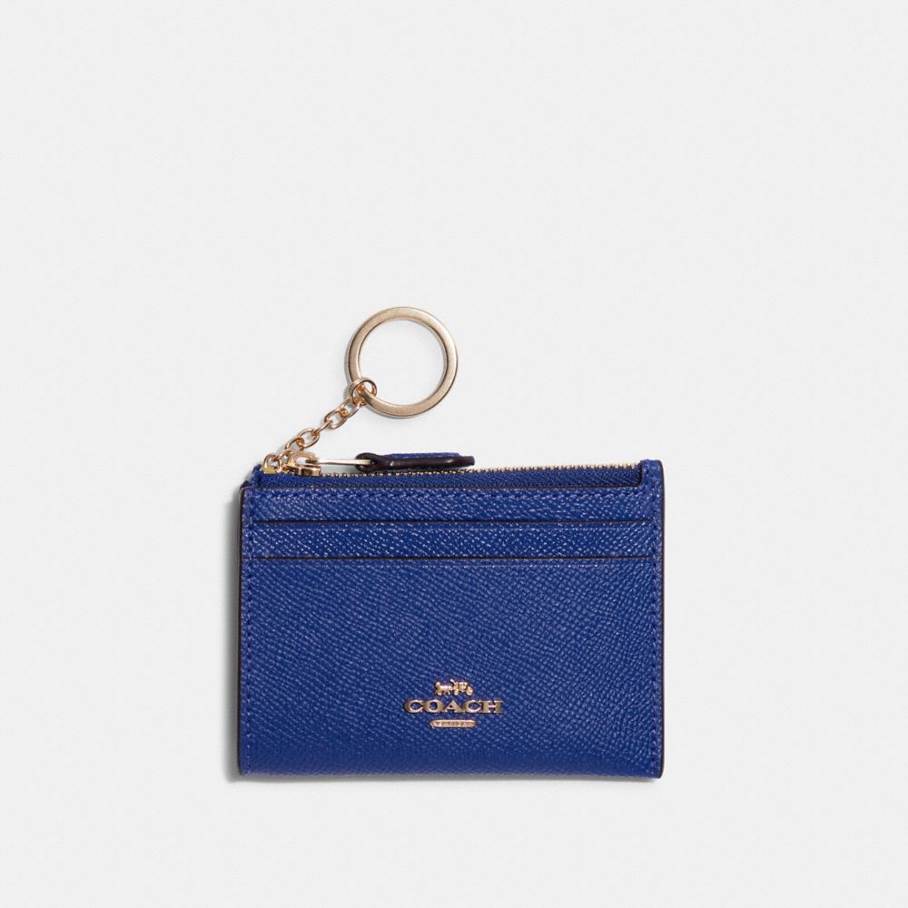 COACH 88250 Mini Skinny Id Case GOLD/SPORT BLUE