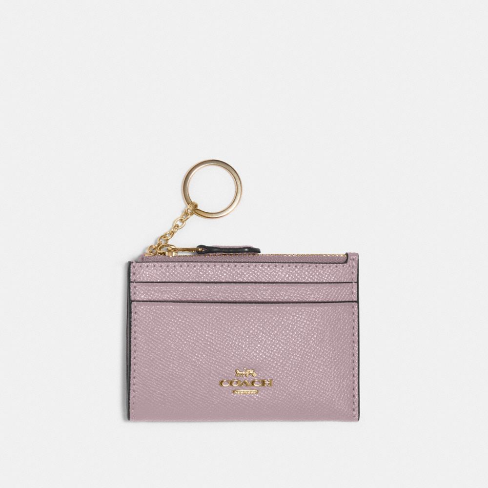 COACH 88250 Mini Skinny Id Case GOLD/PINK