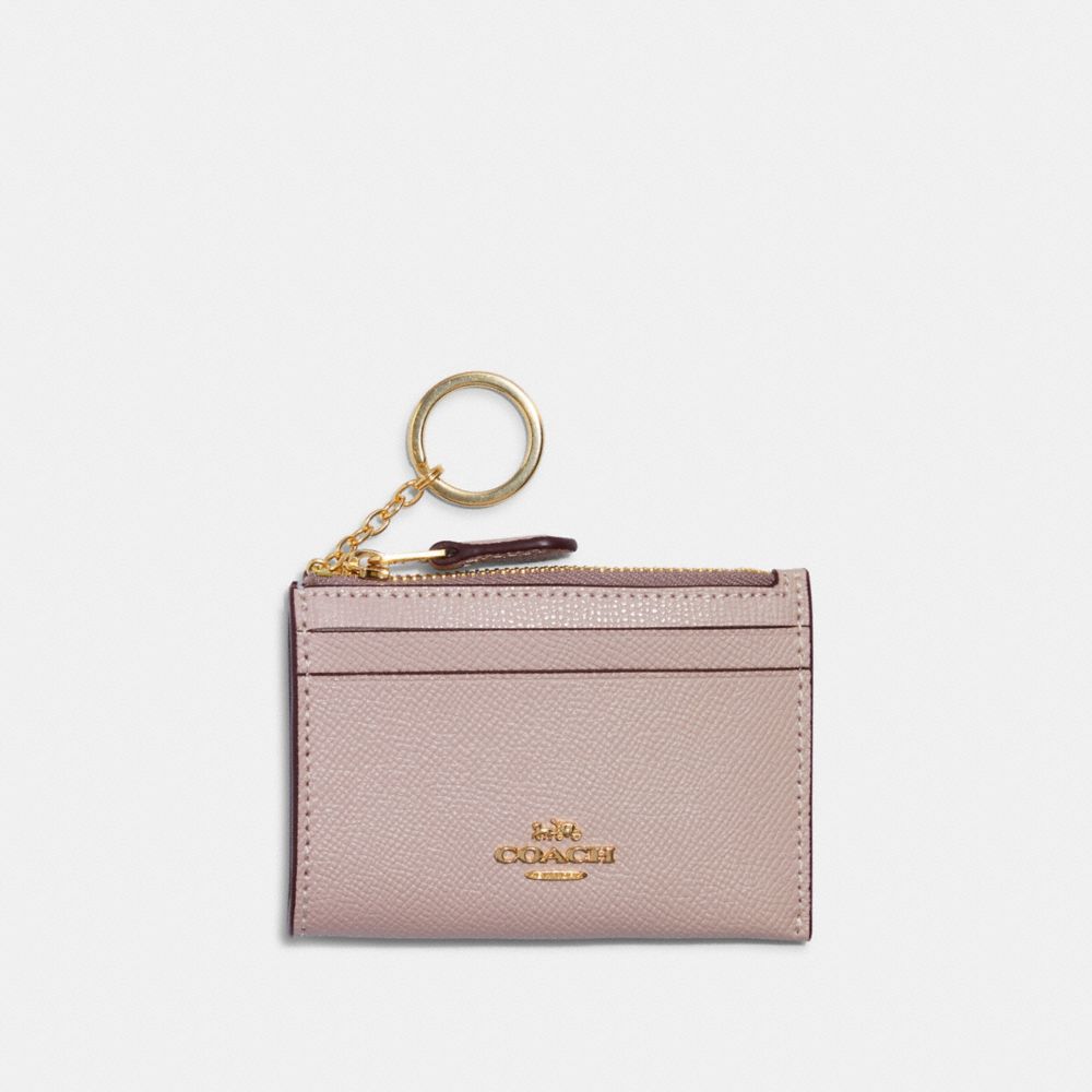 COACH Mini Skinny Id Case - GOLD/WASHED MAUVE - 88250