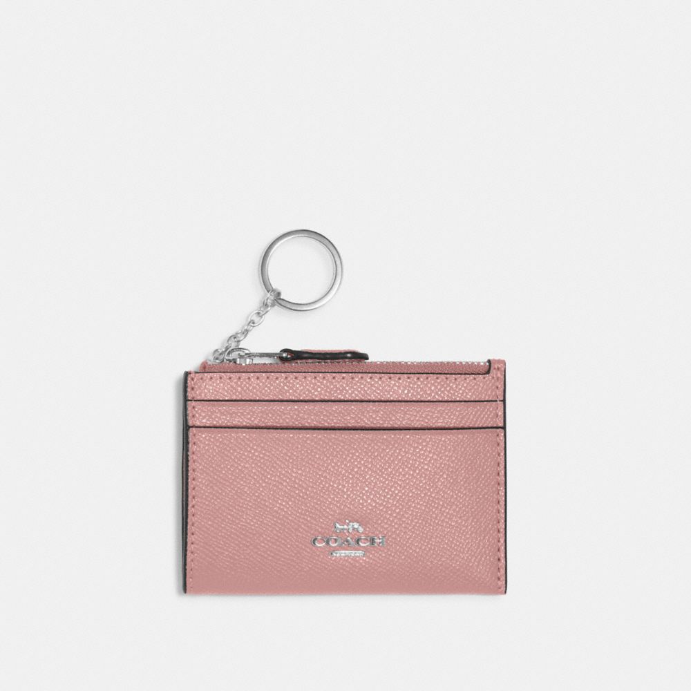 COACH 88250 Mini Skinny Id Case SILVER/LIGHT PINK