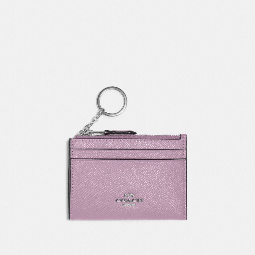 COACH 88250 Mini Skinny Id Case SILVER/ICE PURPLE