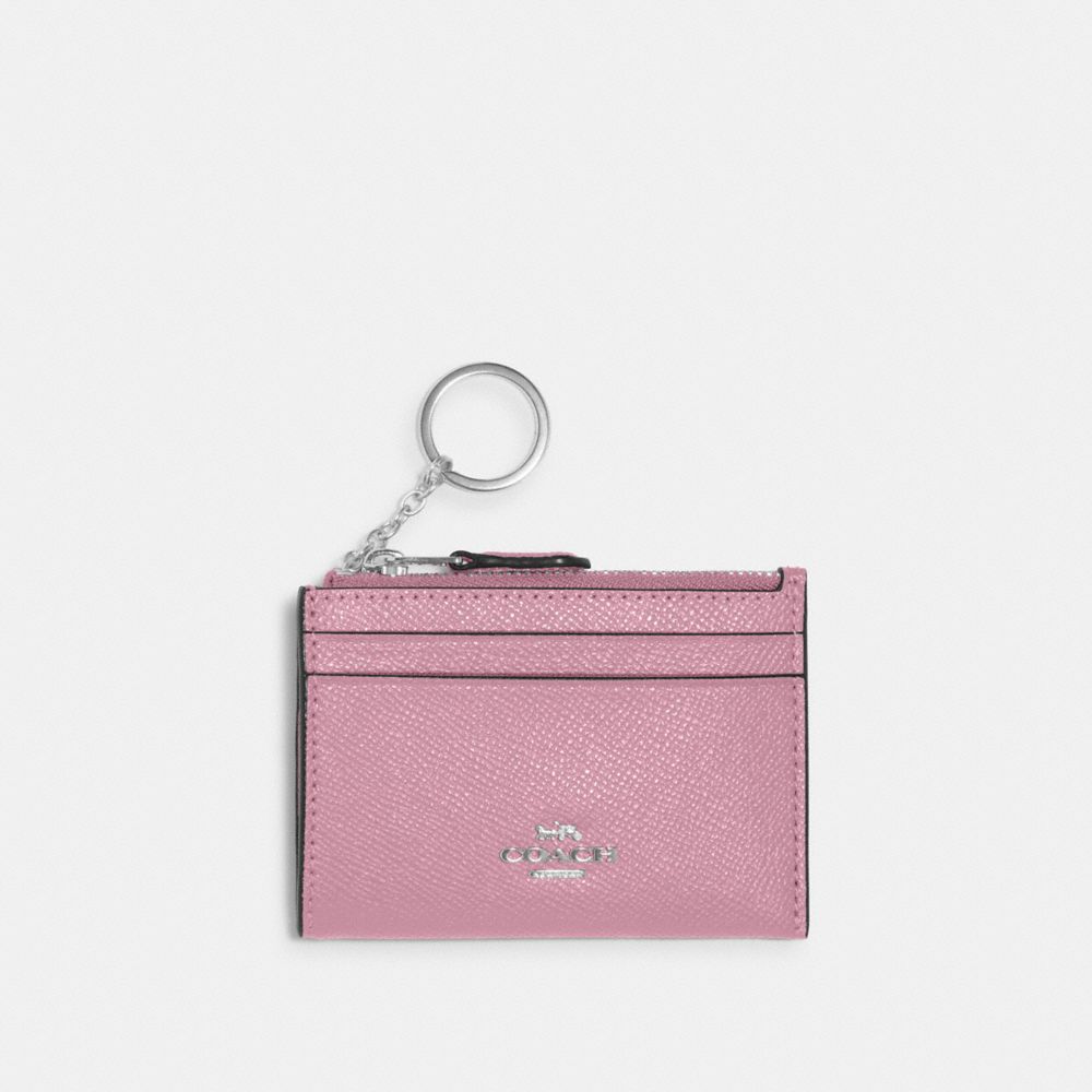 COACH 88250 Mini Skinny Id Case SILVER/TULIP