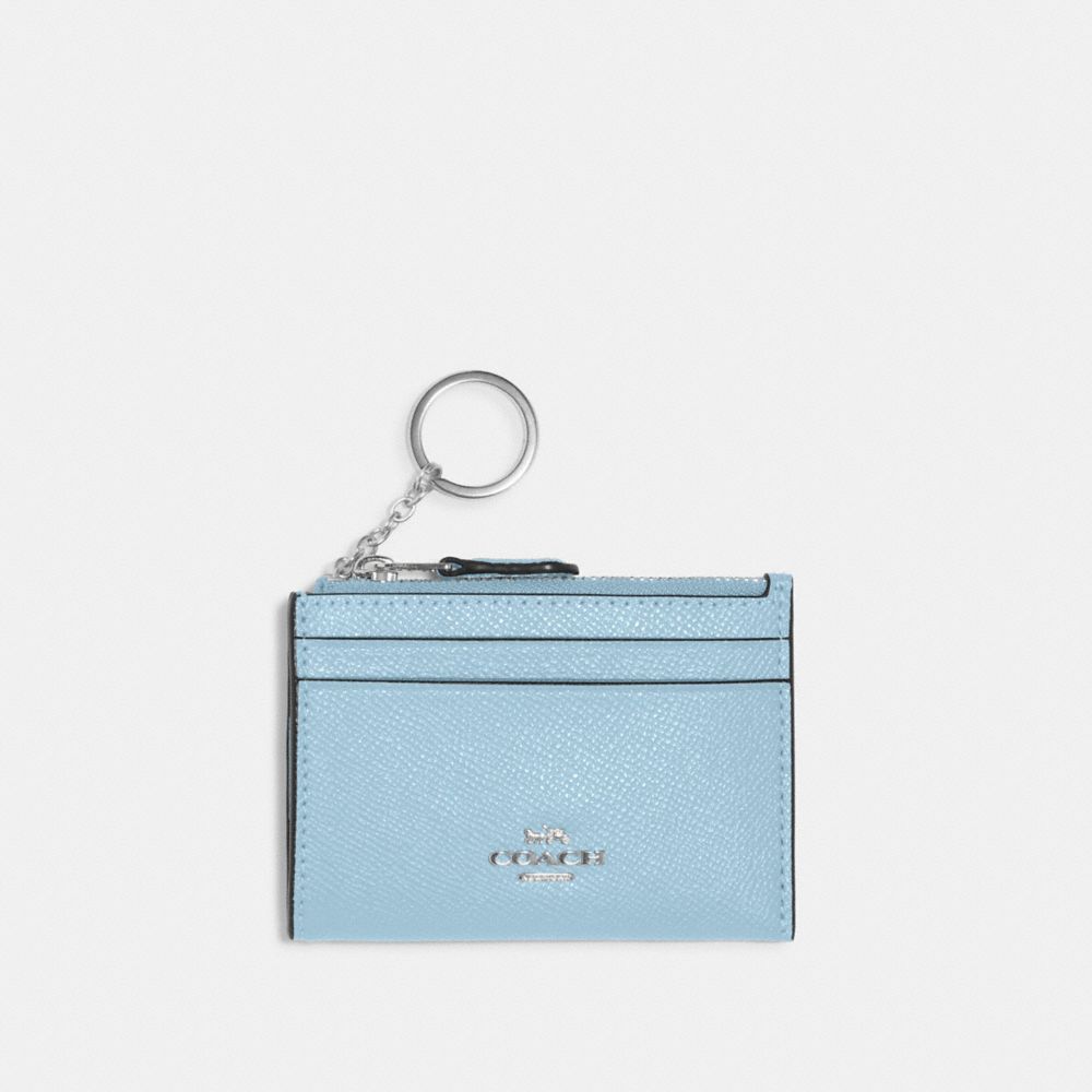 COACH 88250 Mini Skinny Id Case SILVER/WATERFALL