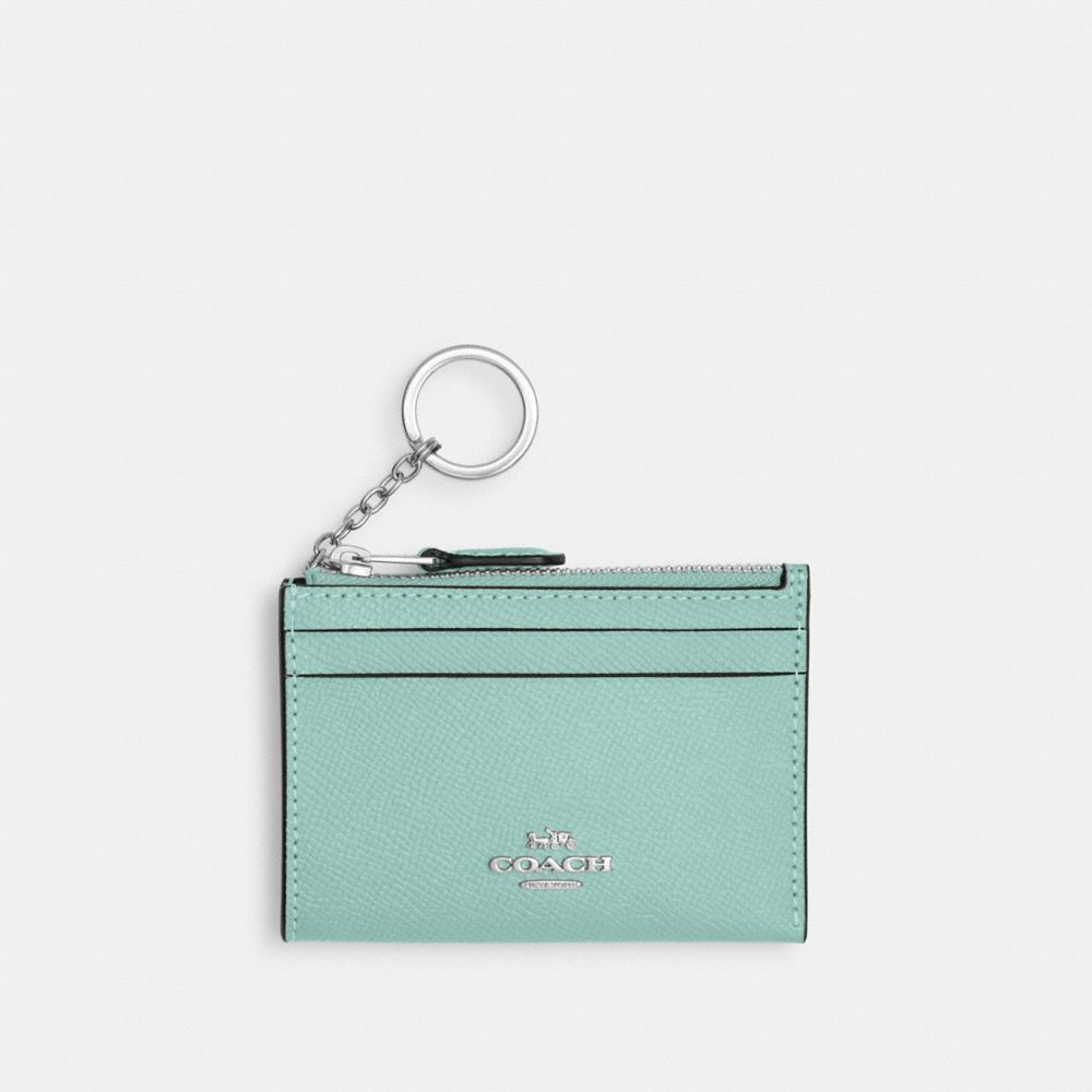 COACH 88250 Mini Skinny Id Case SV/FADED BLUE