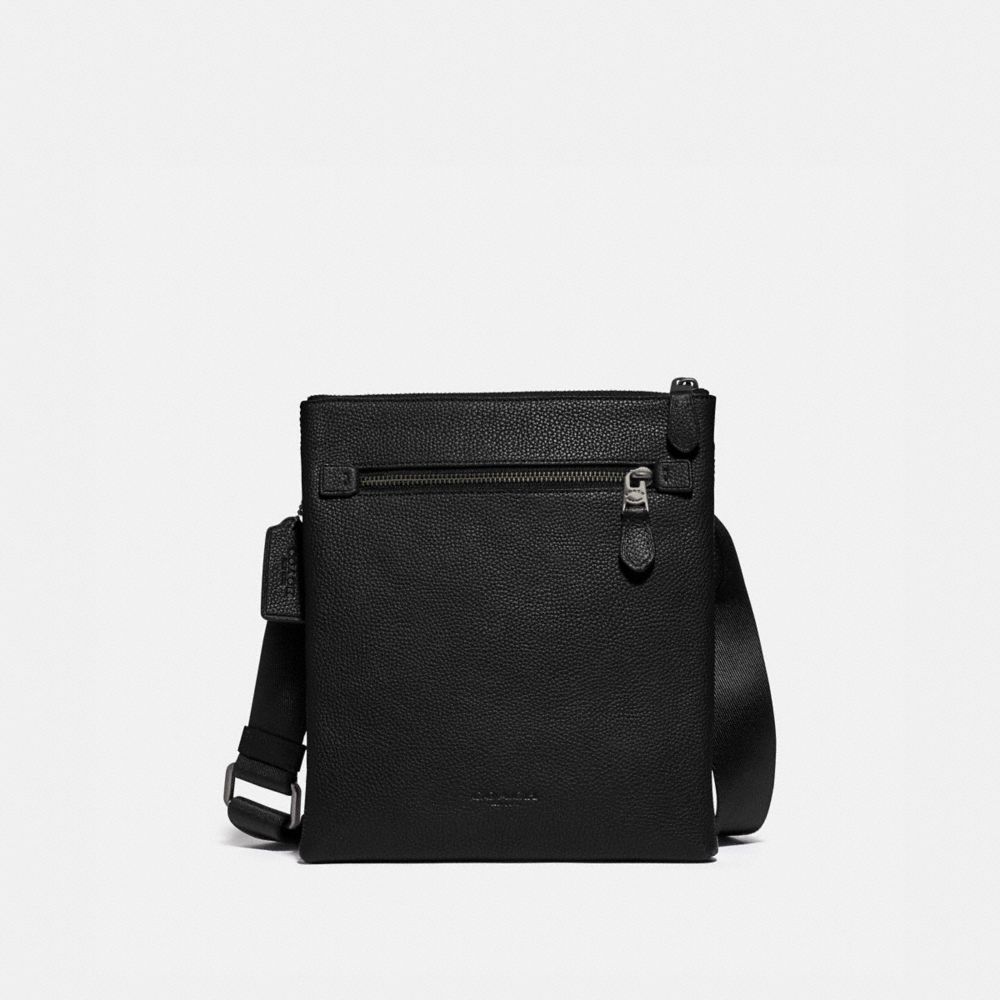 METROPOLITAN SOFT SMALL MESSENGER - BLACK ANTIQUE NICKEL/BLACK - COACH 88255