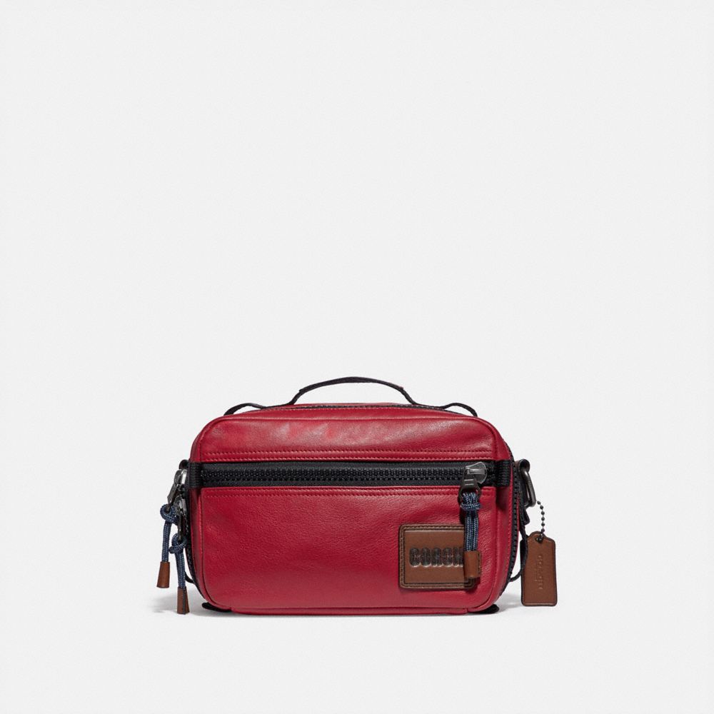 COACH 88308 Pacer Top Handle Crossbody With Coach Patch JI/CARDINAL