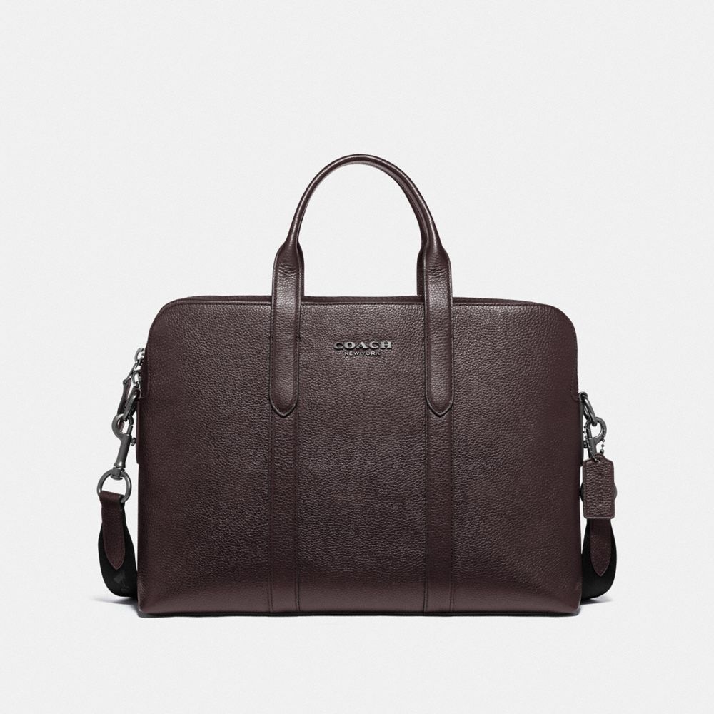 COACH Metropolitan Soft Brief - GUNMETAL/OAK - 88315