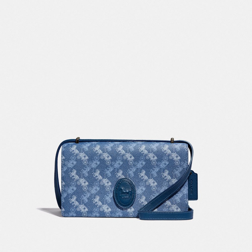 CAMILLE CROSSBODY WITH HORSE AND CARRIAGE PRINT AND ARCHIVE PATCH