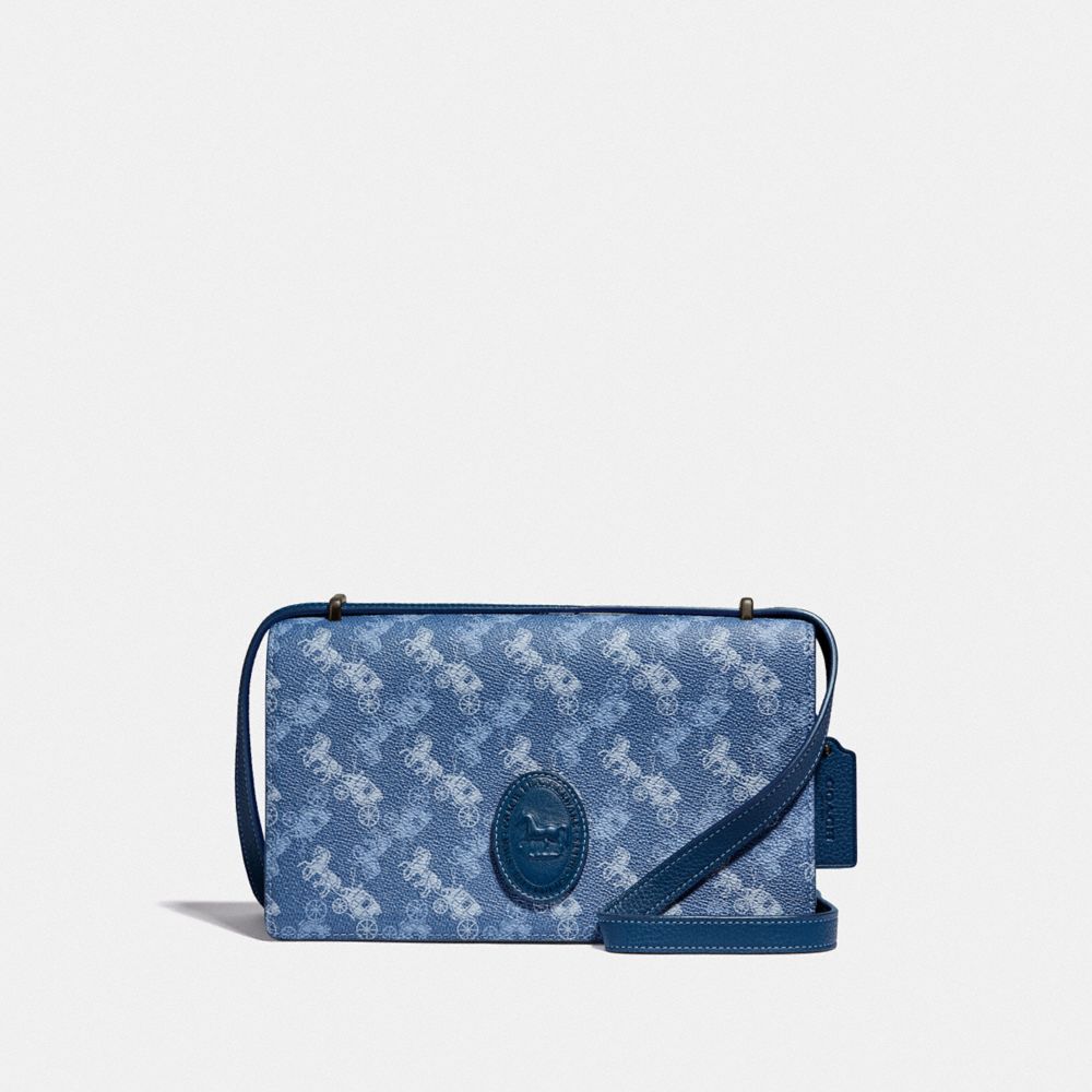 COACH 88343 Camille Crossbody With Horse And Carriage Print And Archive Patch V5/BLUE TRUE BLUE