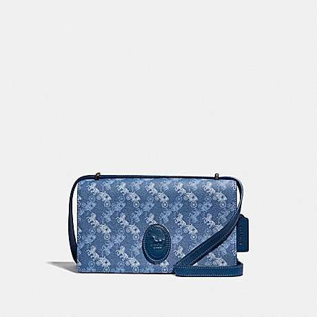 COACH CAMILLE CROSSBODY WITH HORSE AND CARRIAGE PRINT AND ARCHIVE PATCH - V5/BLUE TRUE BLUE - 88343
