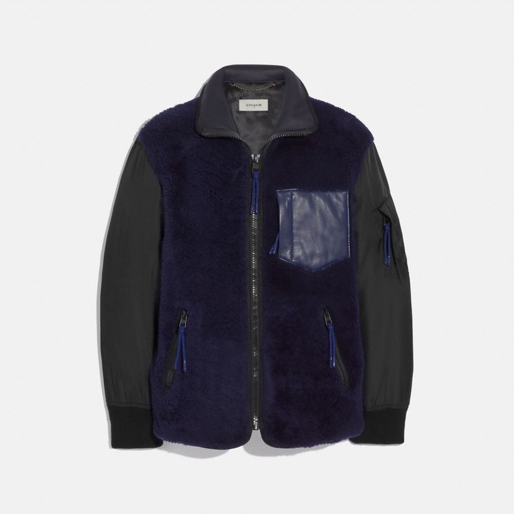 Shearling Ma 1 Jacket - NAVY - COACH 88371