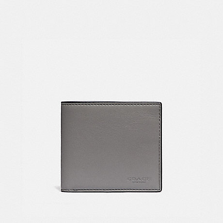 COACH Coin Wallet In Colorblock - GREY/DK MUSTARD - 88400