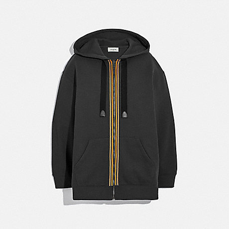 COACH HORSE AND CARRIAGE ZIP HOODIE - BLACK - 88441