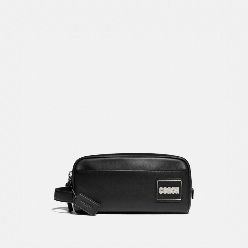 TRAVEL KIT WITH COACH PATCH - BLACK - COACH 88456
