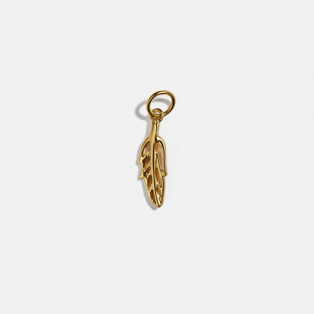 COACH COLLECTIBLE FEATHER CHARM - GOLD - 88517