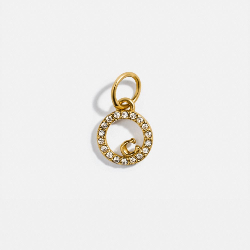 COACH 88518 Collectible Eternity Circle Pave Charm GOLD