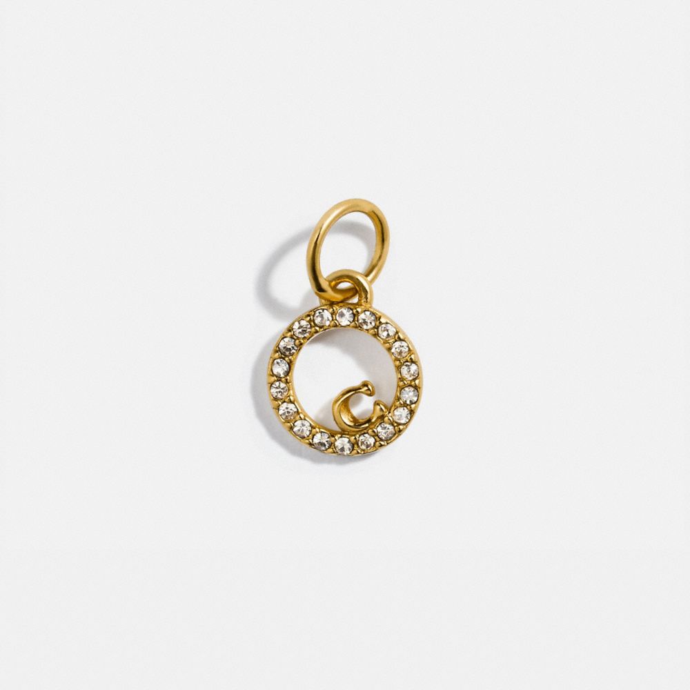 COACH 88518 COLLECTIBLE ETERNITY CIRCLE PAVE CHARM GOLD