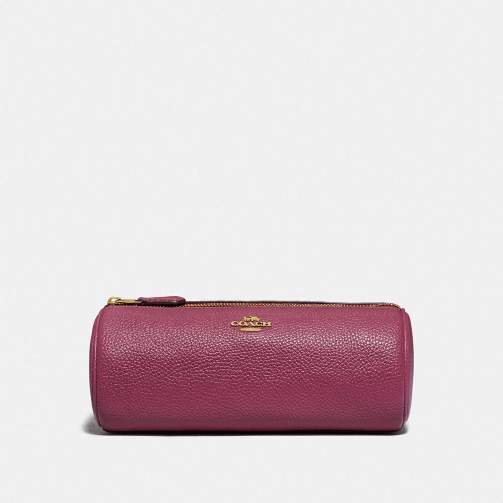 COACH 88526 Brush Pouch GOLD/DUSTY PINK