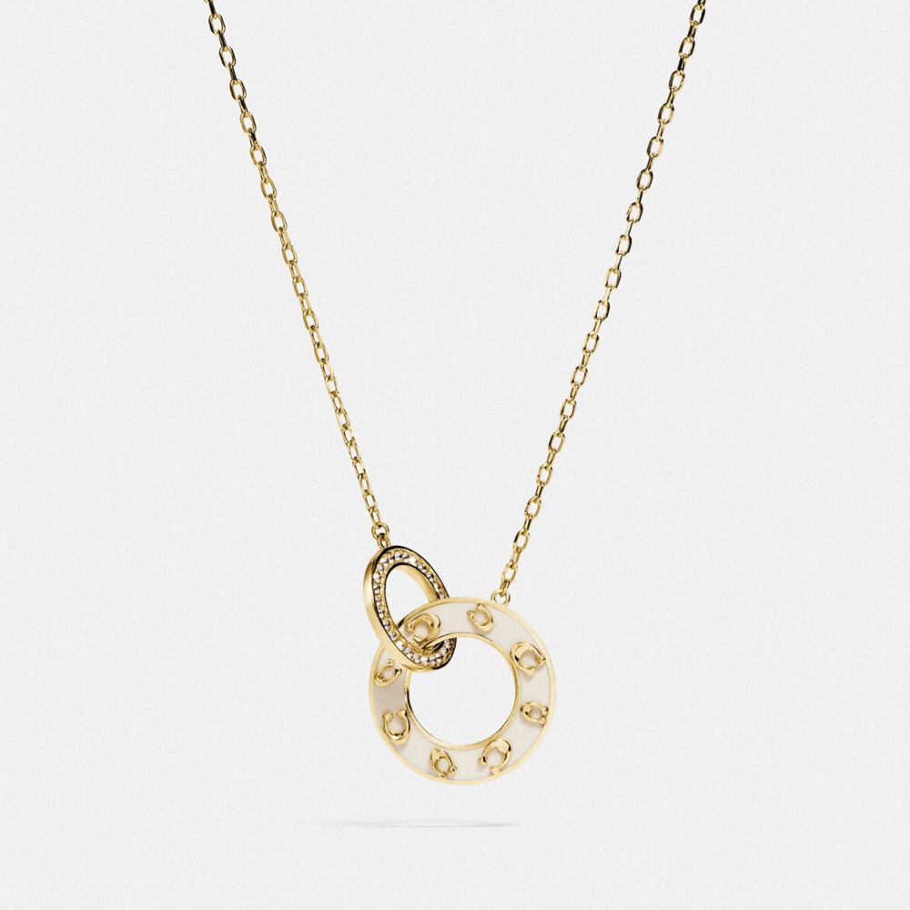 Pegged Signature Necklace - 88530 - Gold/Chalk